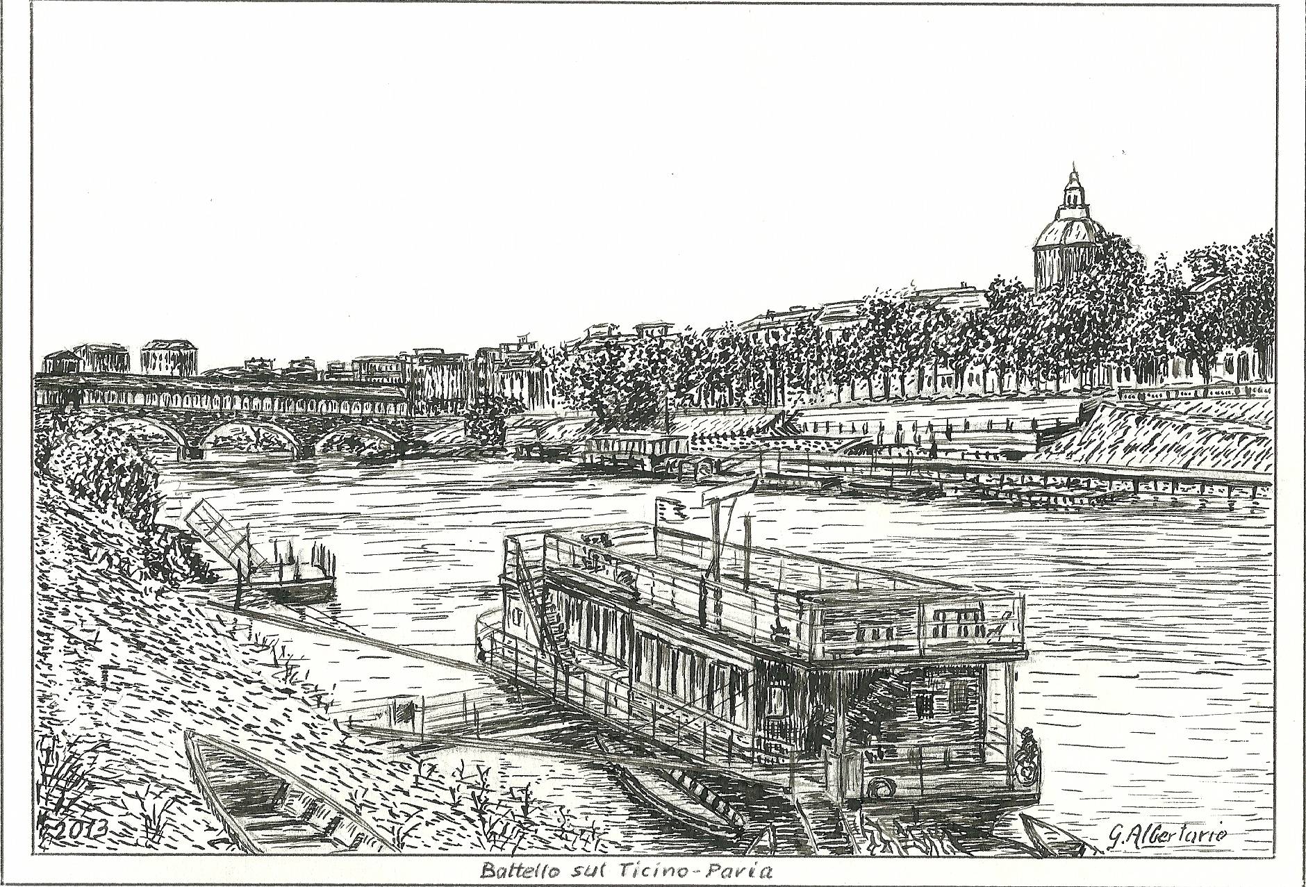 Battello sul Ticino a Pavia